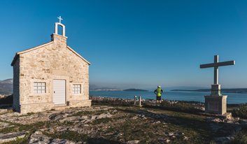 small chapel next to the sea in Dalmatia in Croatia